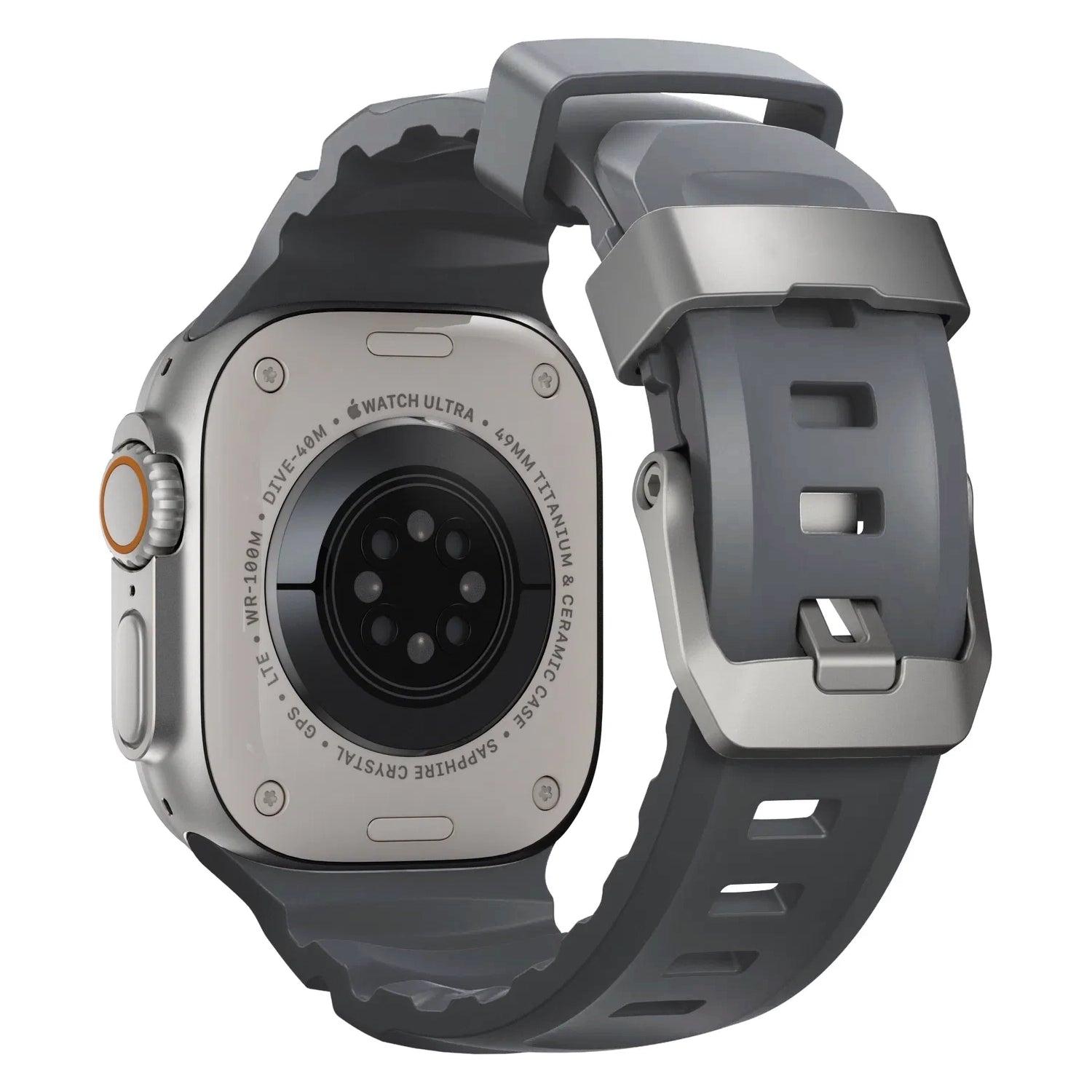 apple watch armband rocky hellgrau back monteny