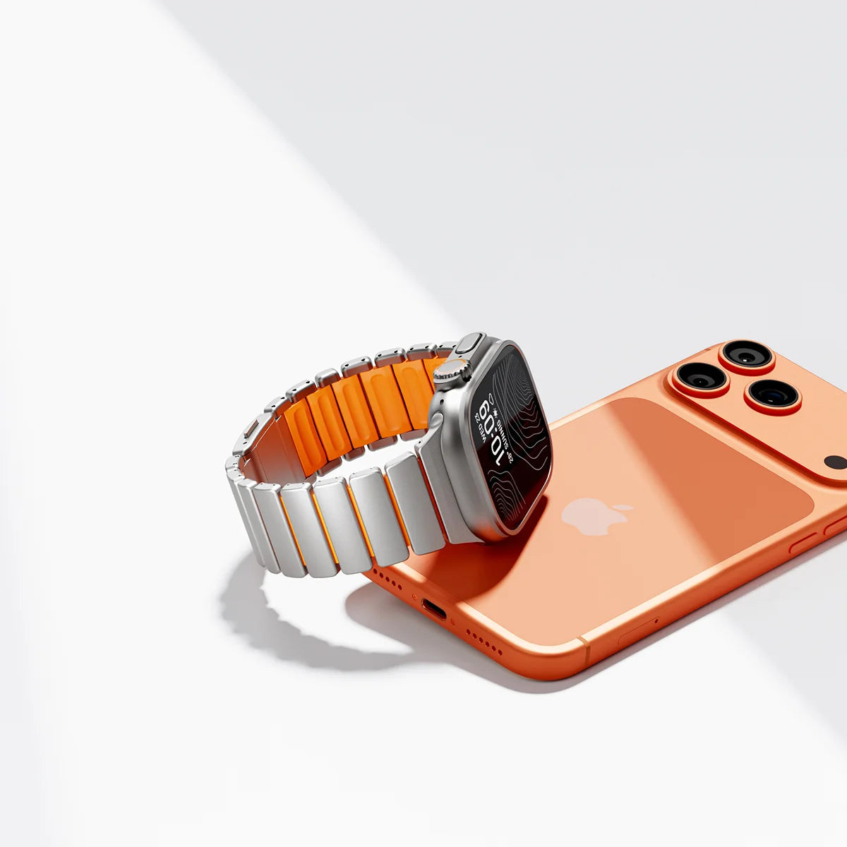 stratos titan silikon armband fur apple watch ultra 1, 2 und 3 von monteny