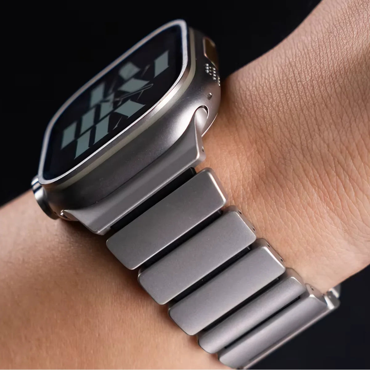 stratos titan silikon armband fur apple watch ultra 1, 2 und 3 von monteny