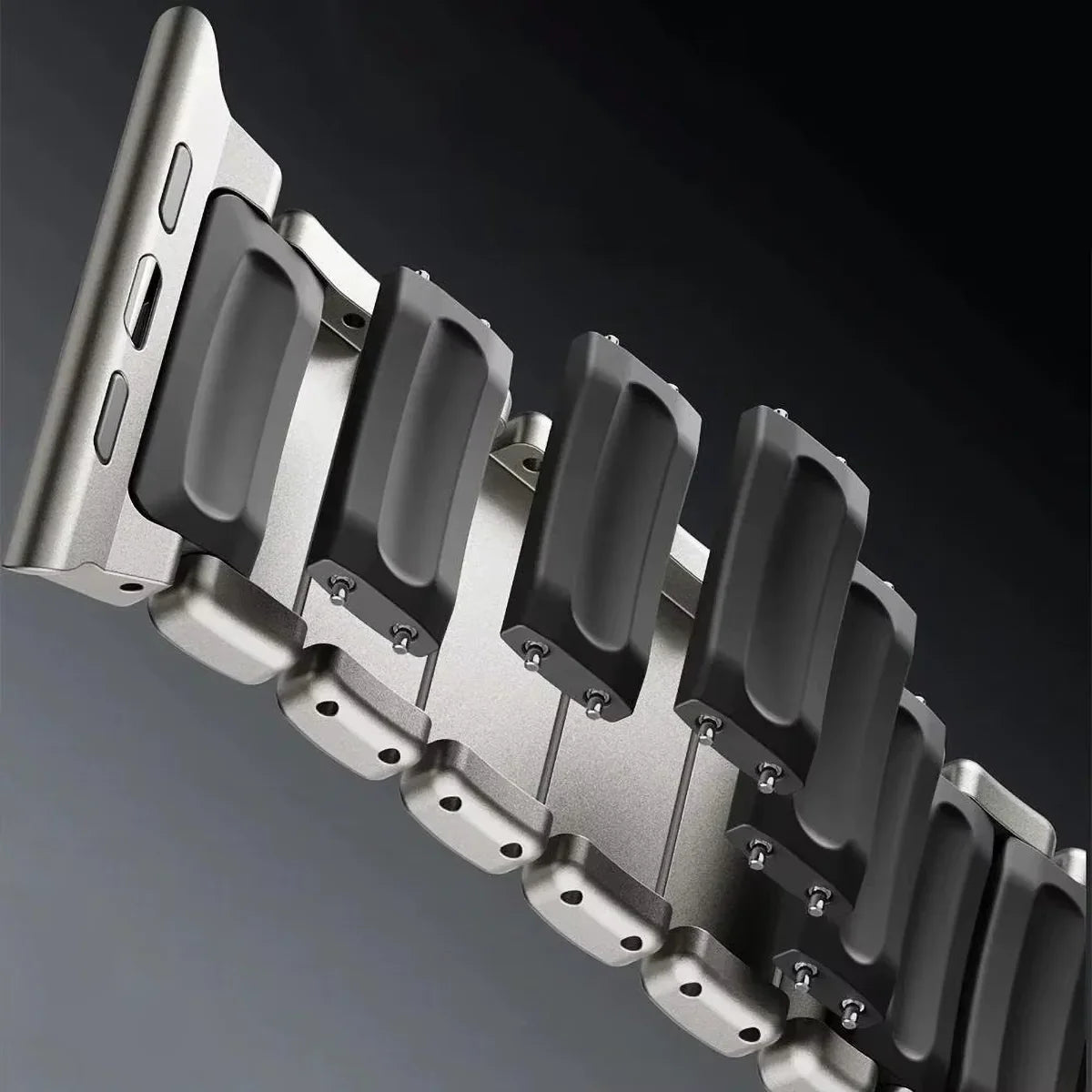 stratos titan silikon armband fur apple watch ultra 1, 2 und 3 von monteny