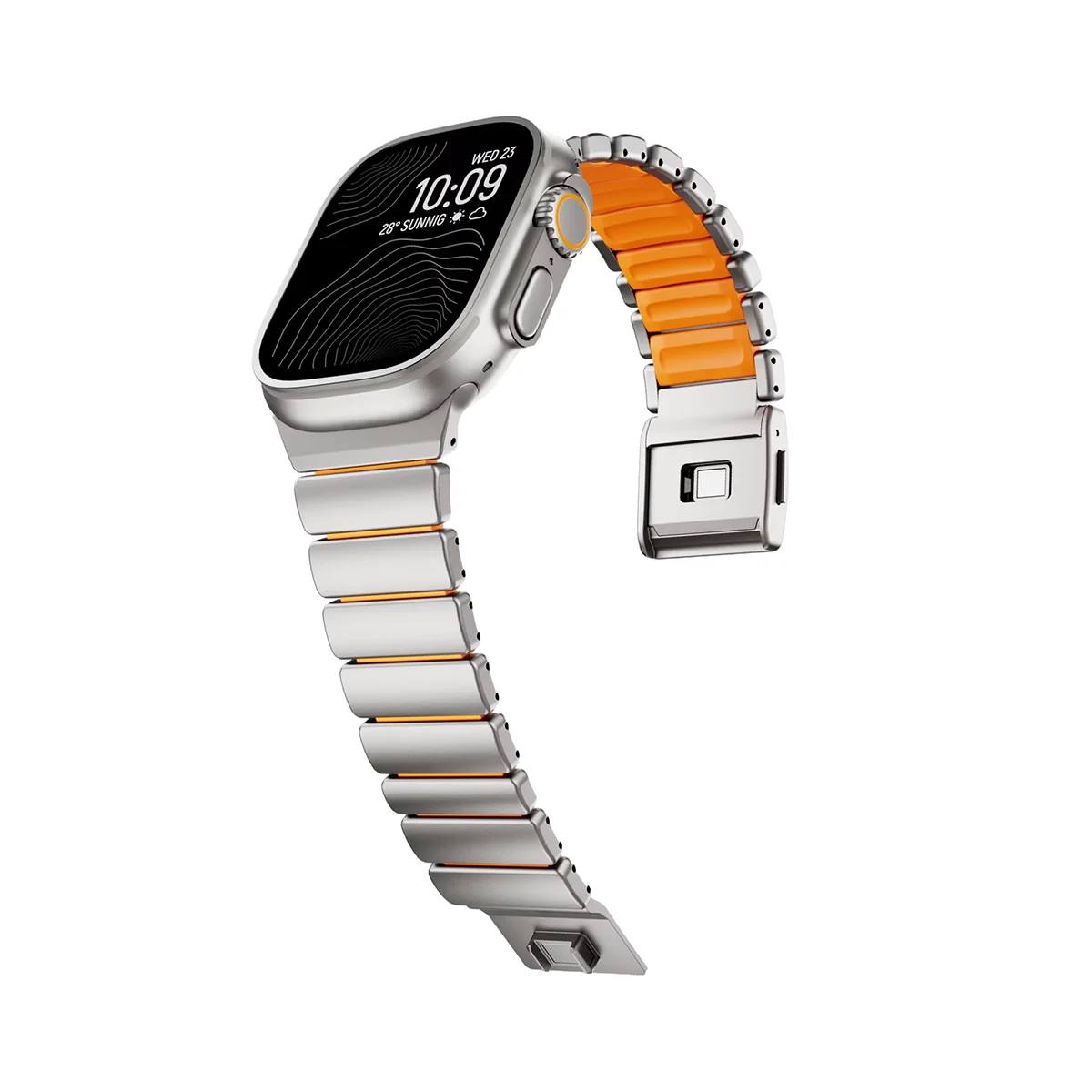 stratos titan silikon armband fur apple watch ultra 1, 2 und 3 von monteny