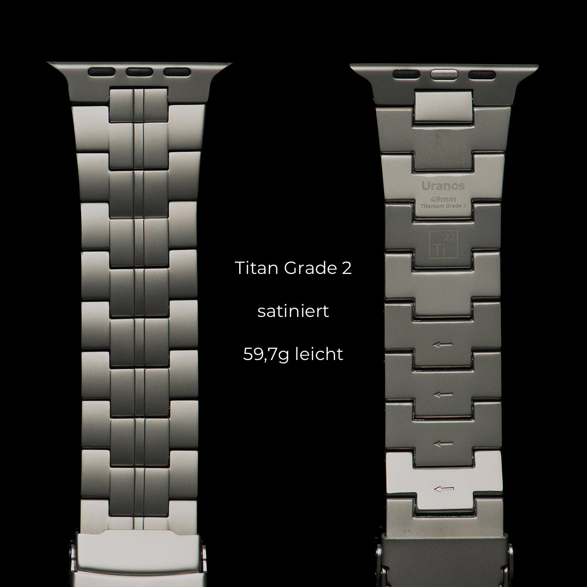 Uranos Titan Grade 2 DLC Armband für Apple Watch Ultra