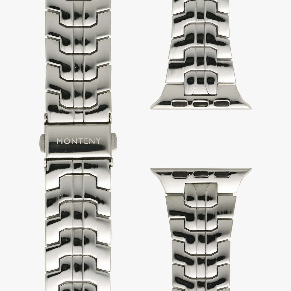 apple watch oslo metal gliederarmband silber flat lay monteny #farbe_silber