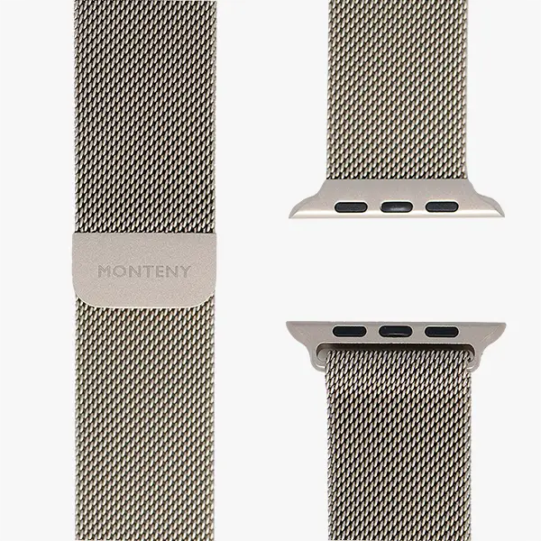 apple watch milanaise armband loop polarstern draufsicht monteny