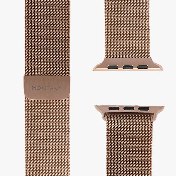 apple watch milanaise armband loop rose gold draufsicht monteny 