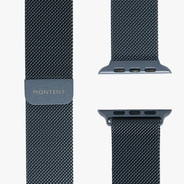 apple watch milanaise armband loop space grau draufsicht monteny