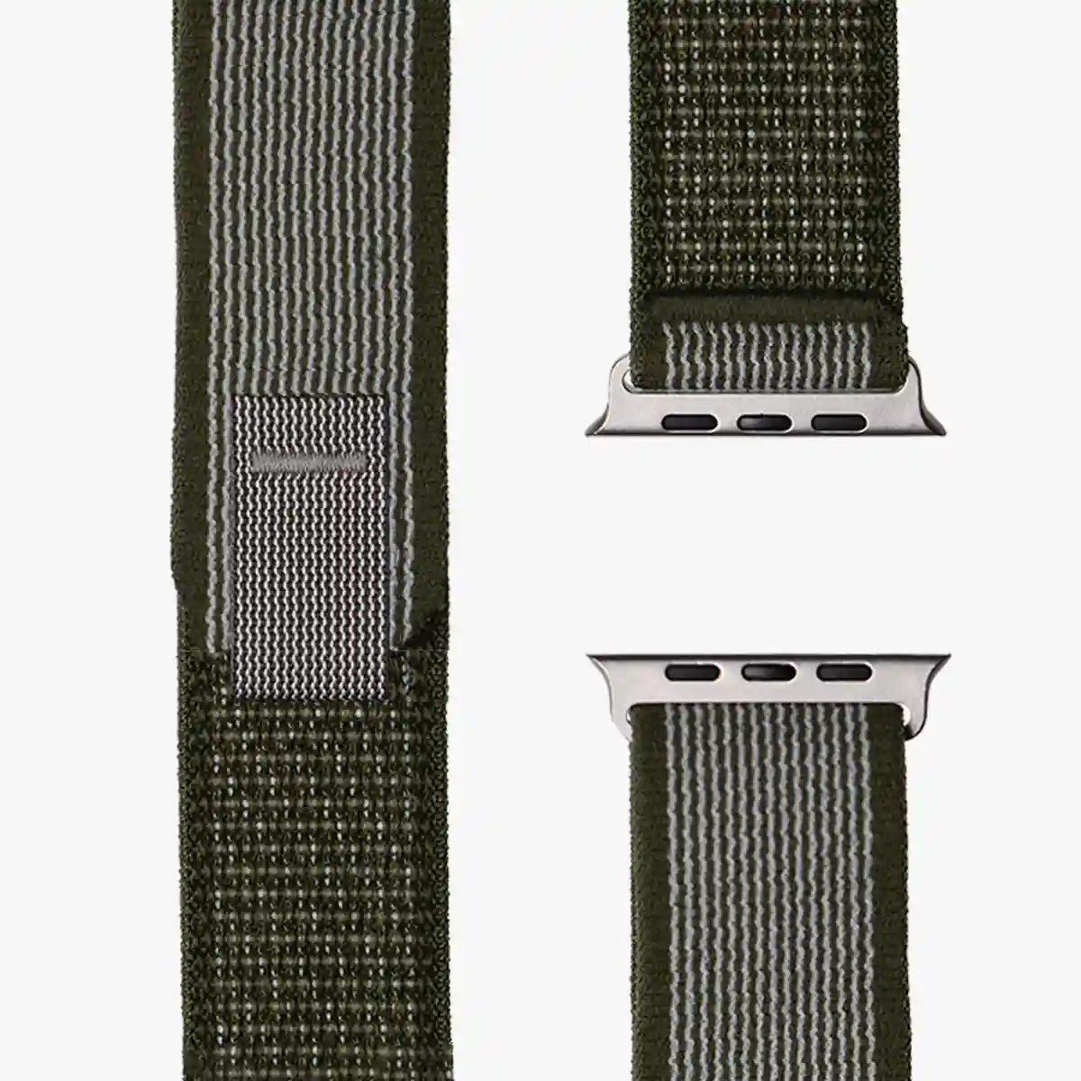 apple watch trail nylon armband draufsicht monteny dunkelgrün grau