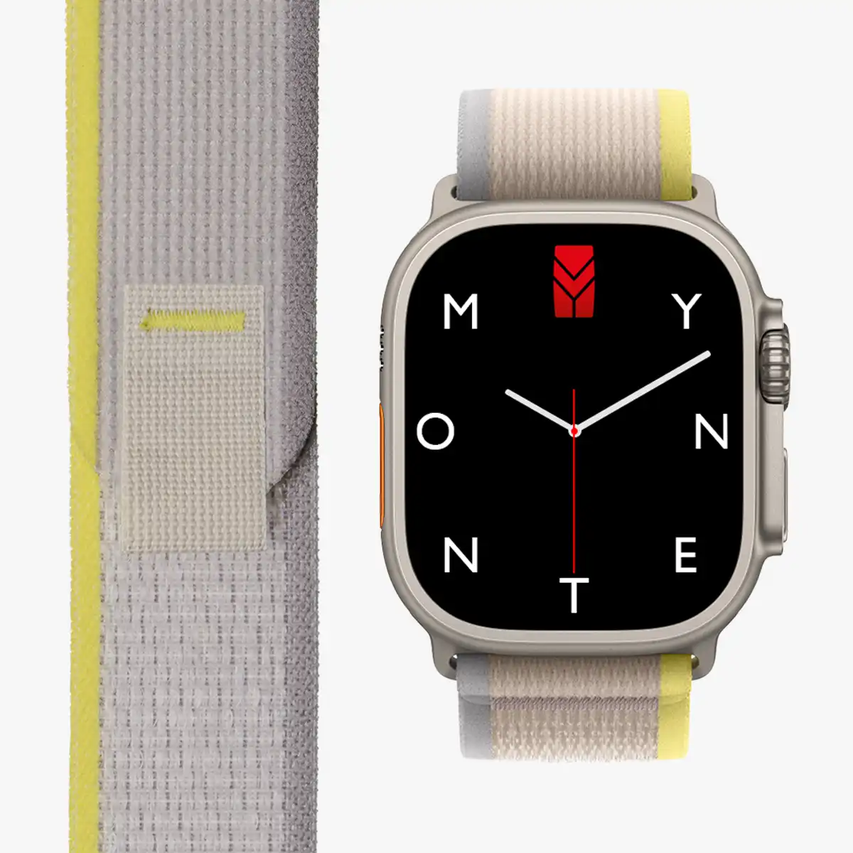 apple watch trail nylon armband hero monteny gelb beige grau