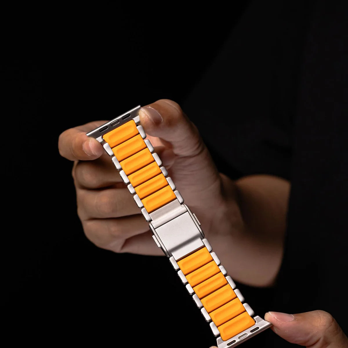 stratos titan silikon armband fur apple watch ultra 1, 2 und 3 von monteny