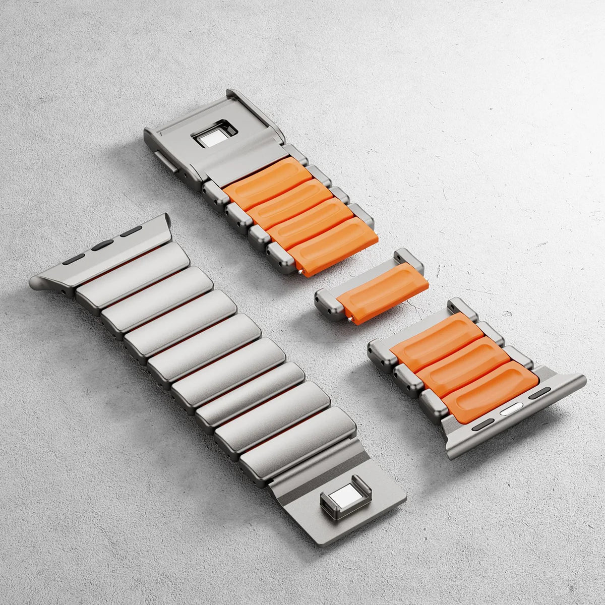 stratos titan silikon armband fur apple watch ultra 1, 2 und 3 von monteny