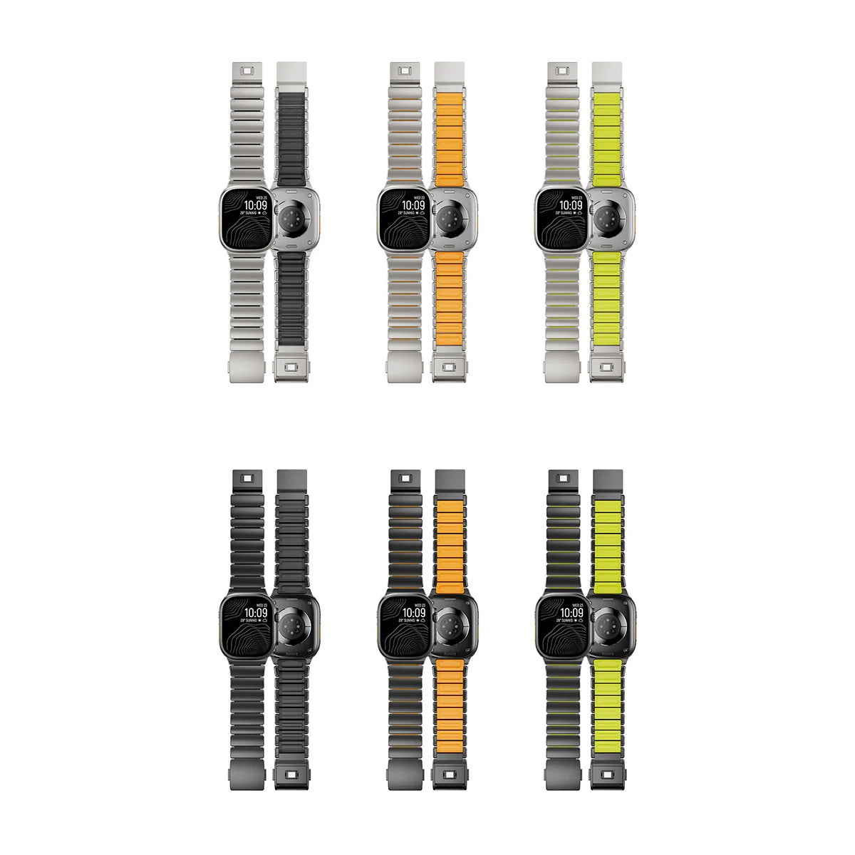 stratos titan silikon armband fur apple watch ultra 1, 2 und 3 von monteny