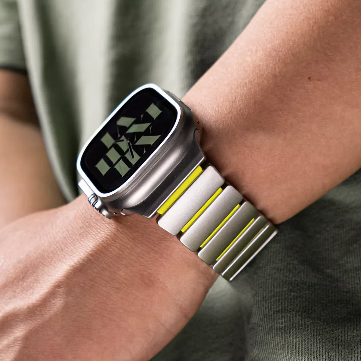 stratos titan silikon armband fur apple watch ultra 1, 2 und 3 von monteny