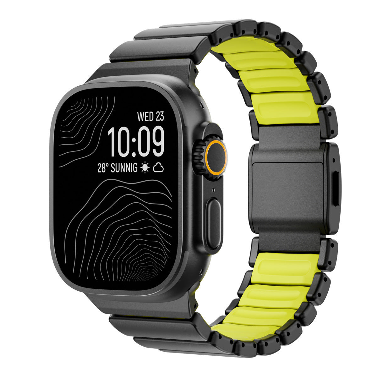 stratos titan silikon armband fur apple watch ultra 1, 2 und 3 von monteny