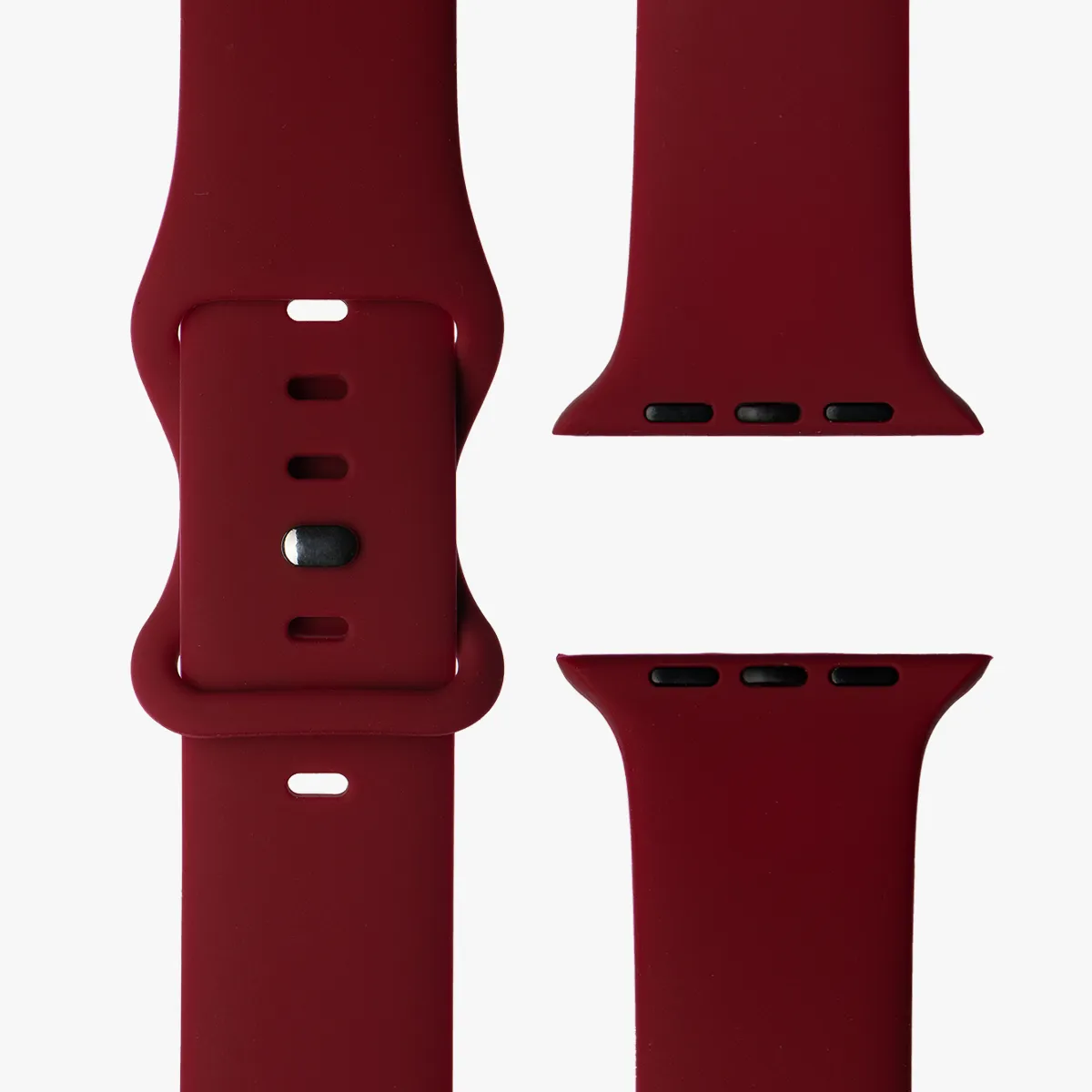 apple watch silikon armband burgund rot draufsicht malta monteny